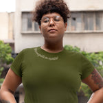 Load image into Gallery viewer, Person wearing Immigrants Are Essential Unisex tee