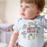 Load image into Gallery viewer, Baby wearing Monsters of the Movement onesie