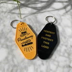 Load image into Gallery viewer, Yellow and black Native Land keychains