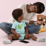 Load image into Gallery viewer, Baby wearing No Justice No Peas onesie