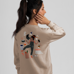 Load image into Gallery viewer, Person standing and wearing Ma&#39;am Shoes &quot;This Is A Mom&#39;s World&quot; sweatshirt.
