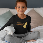 Load image into Gallery viewer, Photo of little boy wearing the Squash The Patriarchy long sleeve tee.
