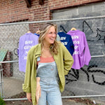 Load image into Gallery viewer, Cool Tones Ban Guns Not Drag Upcycled Button Down
