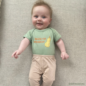 Squash The Patriarchy Onesie + Kids Tee