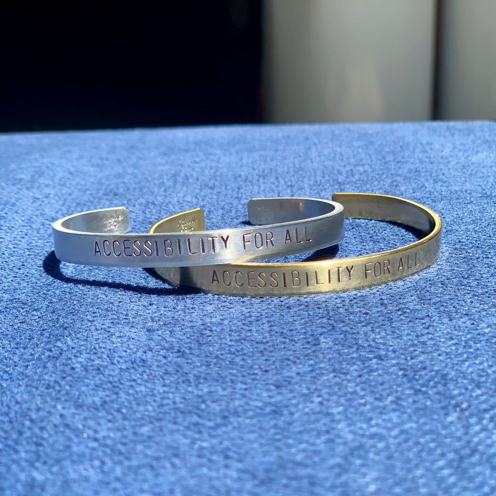 Accessibility for All Bracelets in Aluminum and Brass