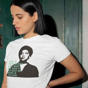 Person wearing Audre Lorde Quote Tee
