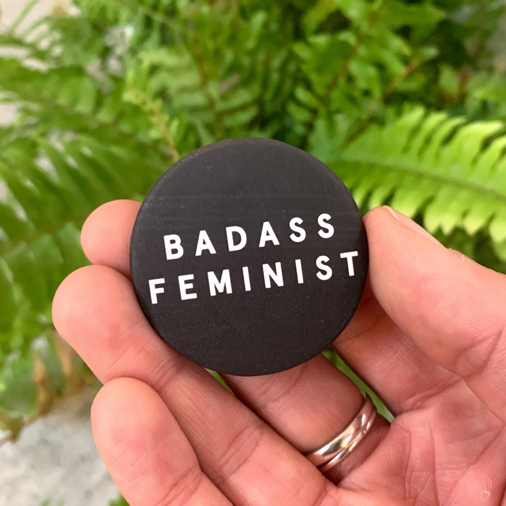 Badass Feminist Button