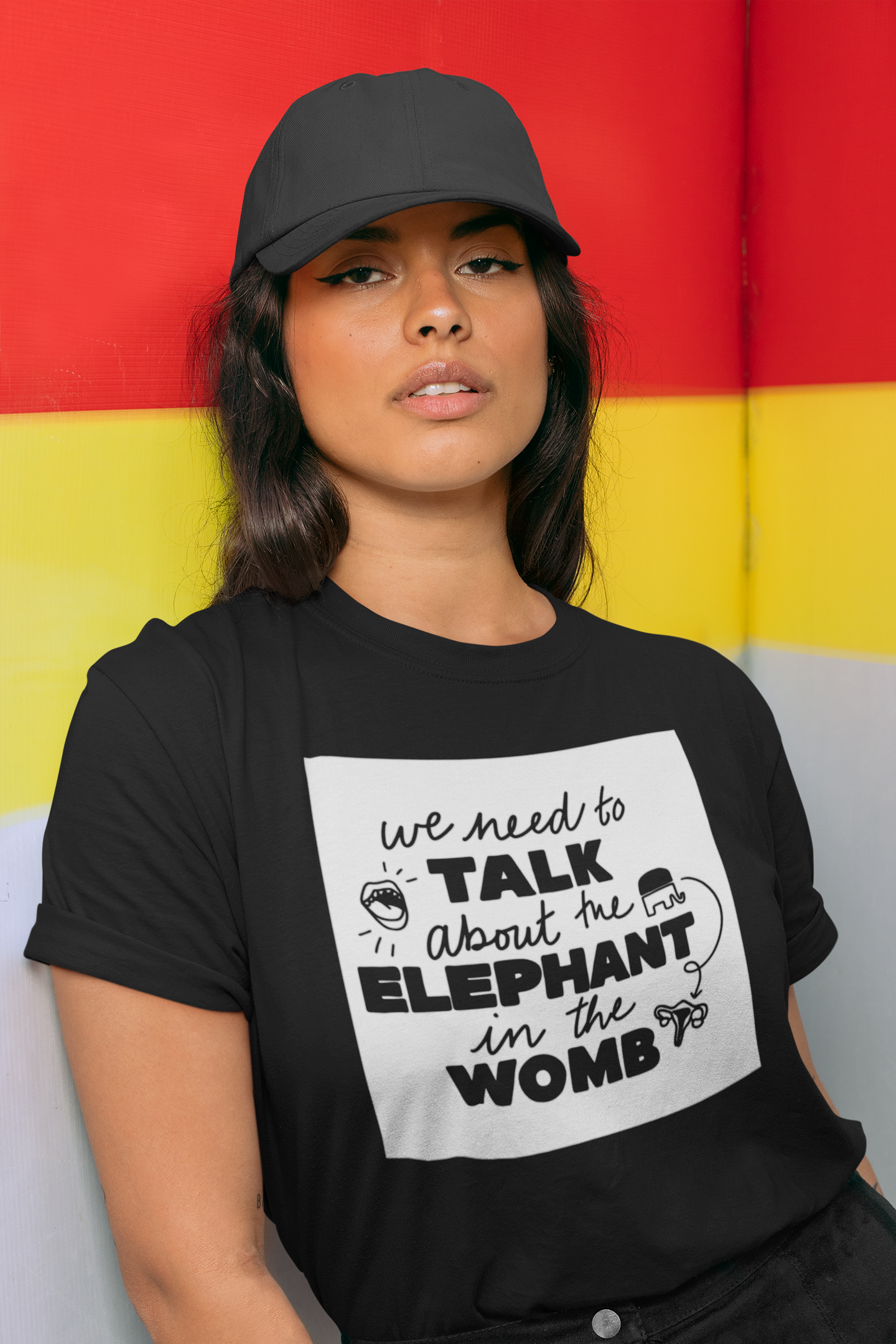 Person wearing Elephant in the Womb tee