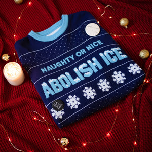 Naughty or Nice Abolish ICE sweater