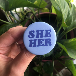 Gender Pronoun Button