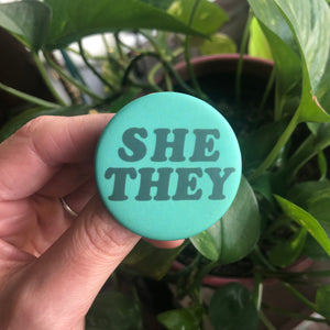 Gender Pronoun Button