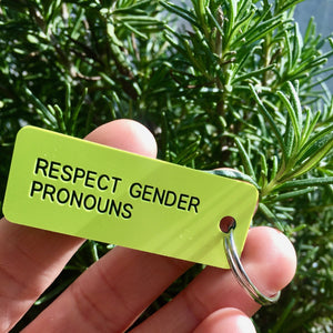 Respect Gender Pronouns Key Tag