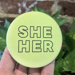 Load image into Gallery viewer, Large Gender Pronouns Button
