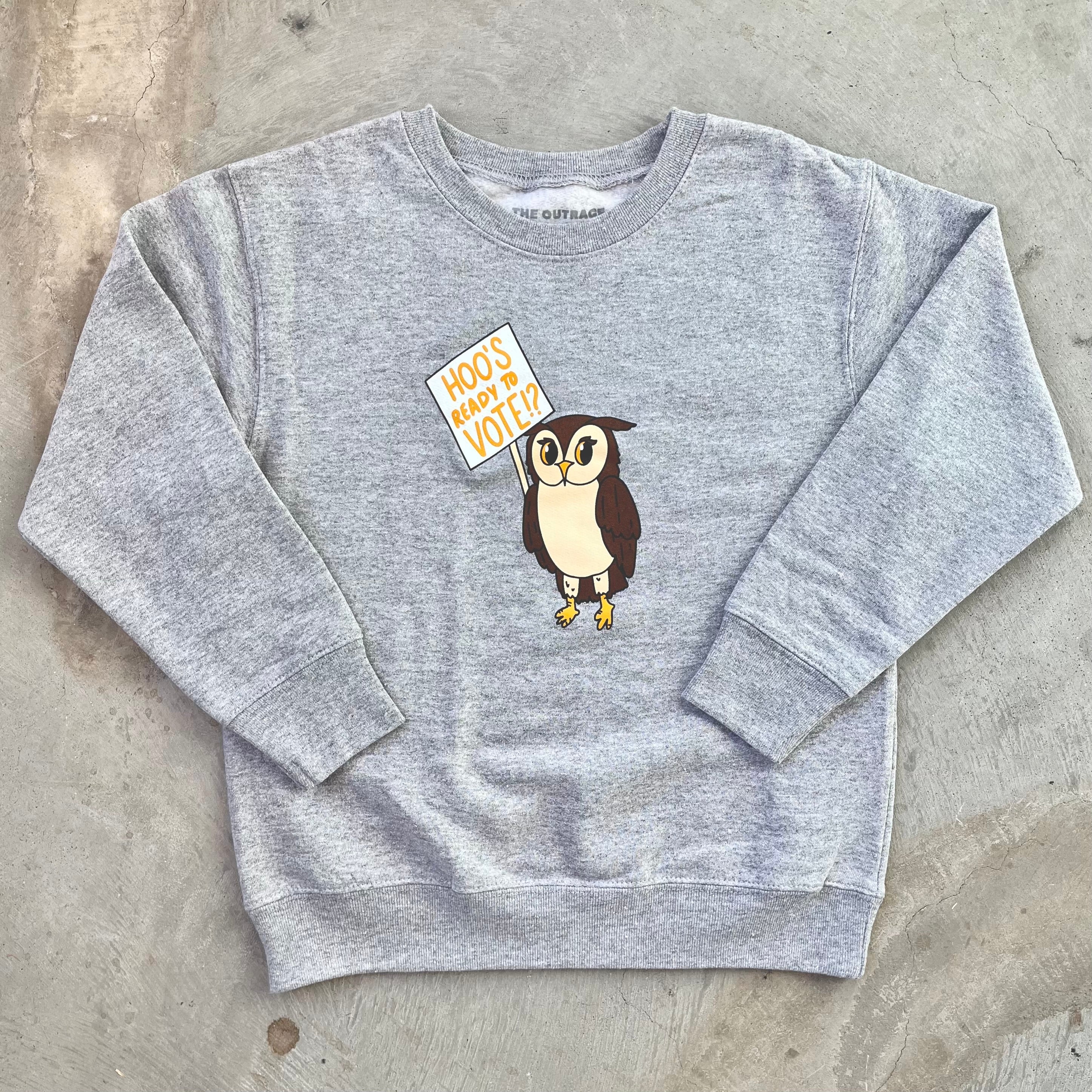 Hoo's Ready To Vote Toddler Crewneck sweatshirt