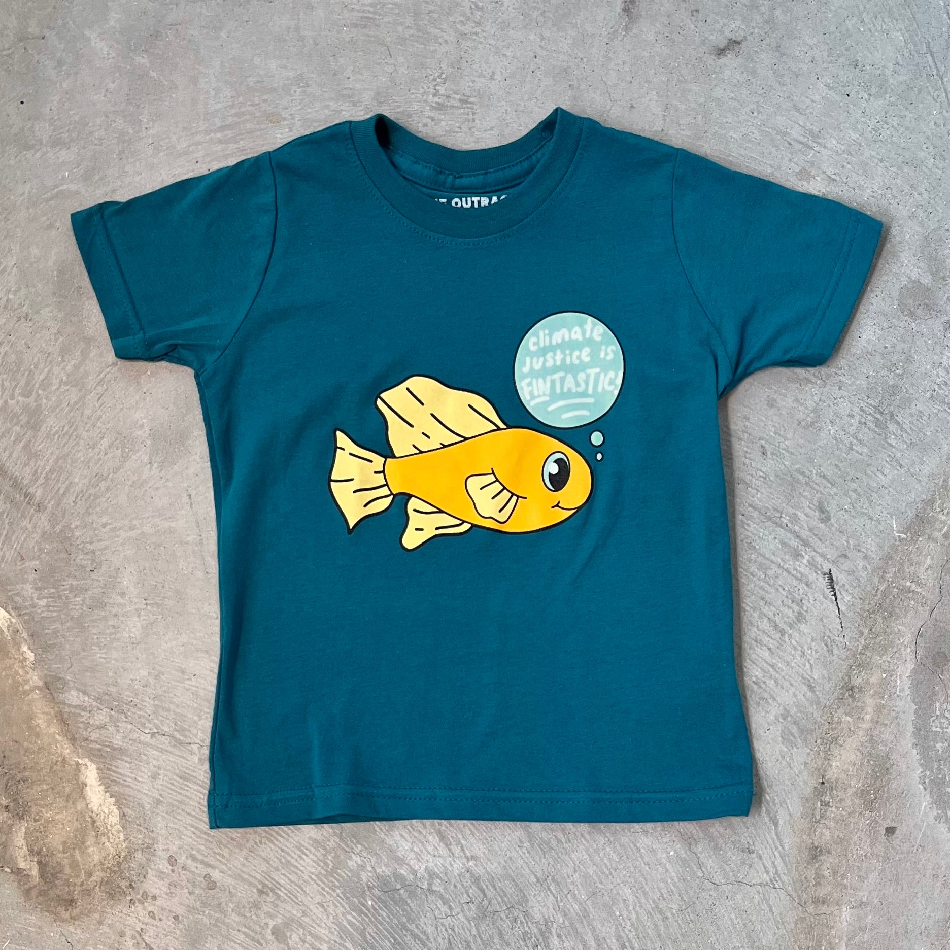 Climate Justice Is Fintastic Onesie + Kids Tee