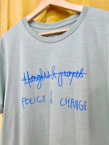 Policy & Change - Bright Blue - Unisex Tee