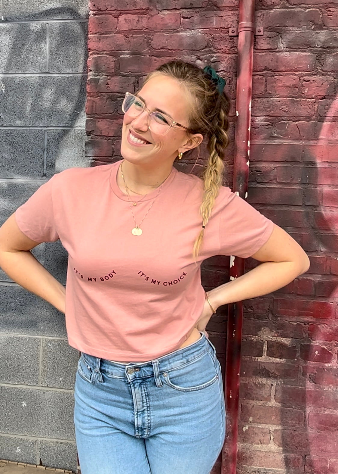 My Body My Choice Boxy Crop Tee