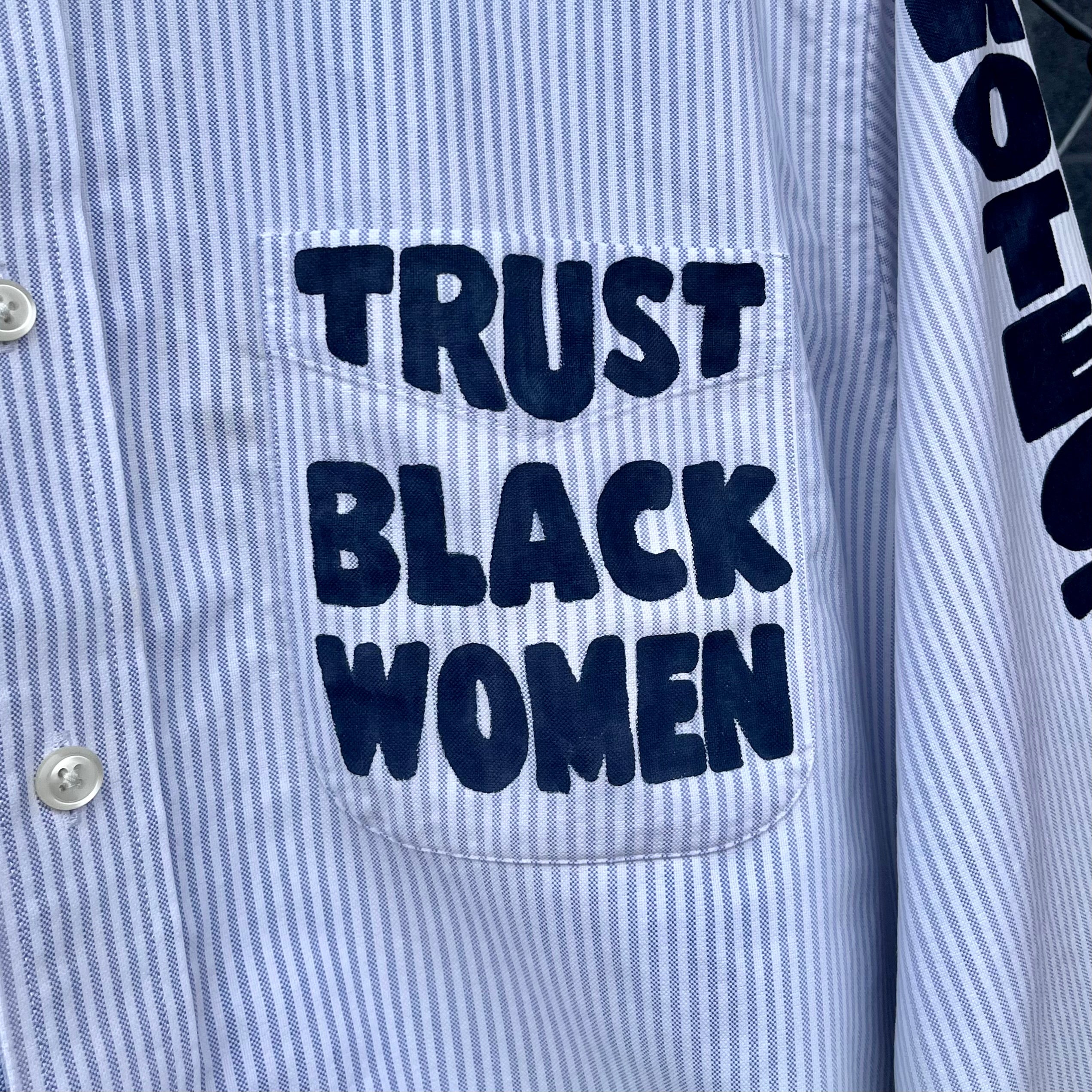 Respect And Protect Black Women Hand Painted Button Down