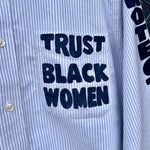 Load image into Gallery viewer, Respect And Protect Black Women Hand Painted Button Down
