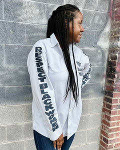 Respect And Protect Black Women Hand Painted Button Down