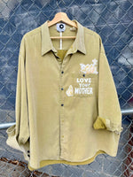 Load image into Gallery viewer, Love Your Mother Hand Painted Button Down
