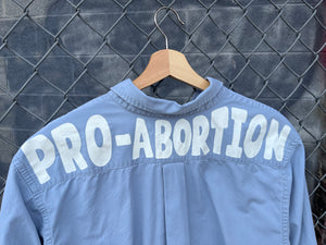 Pro-Abortion Hand Painted Button Down
