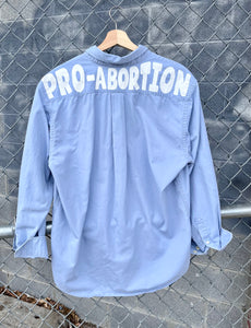 Pro-Abortion Hand Painted Button Down