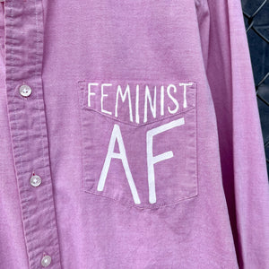 Feminist As F*CK Hand Painted Button Down