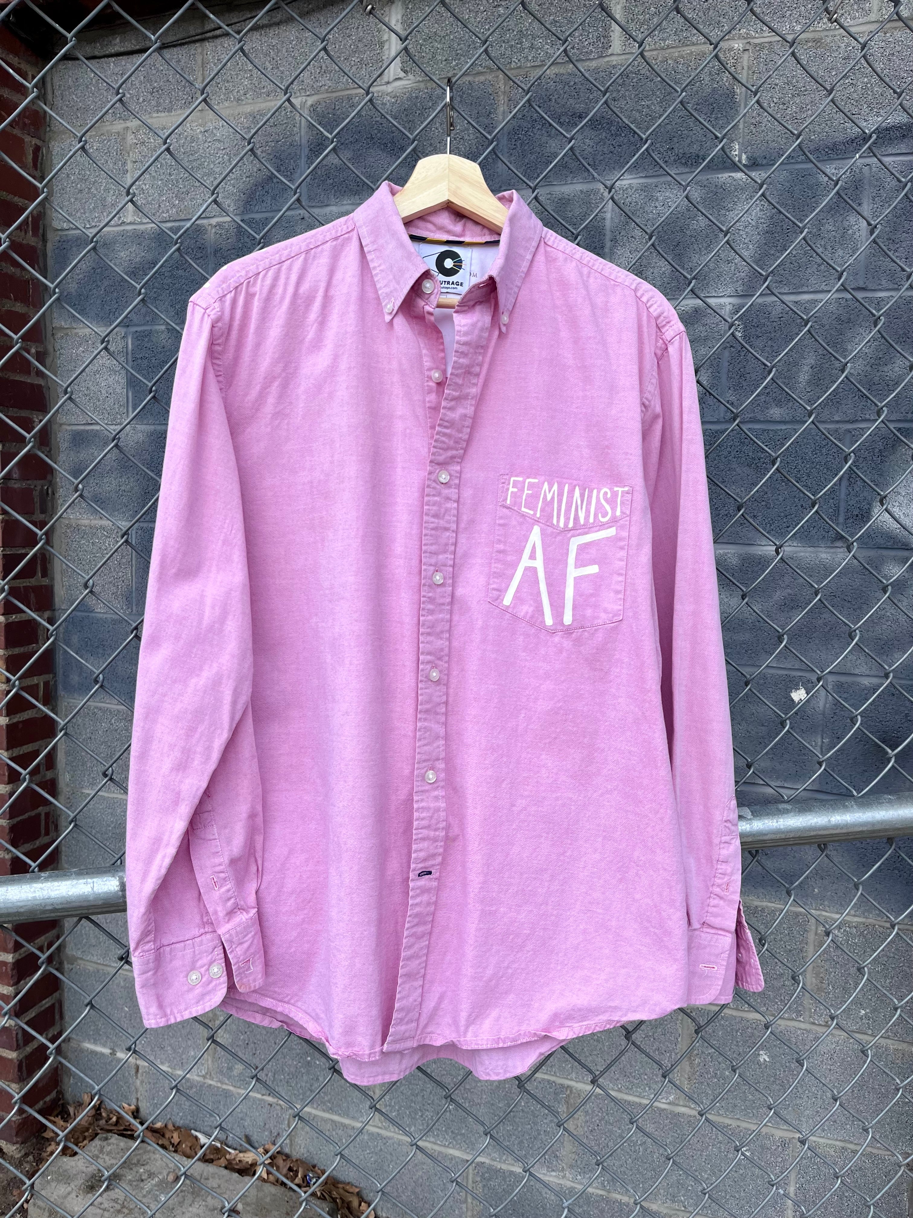 Feminist As F*CK Hand Painted Button Down