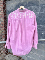 Load image into Gallery viewer, Feminist As F*CK Hand Painted Button Down
