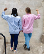 Load image into Gallery viewer, Feminist As F*CK Hand Painted Button Down
