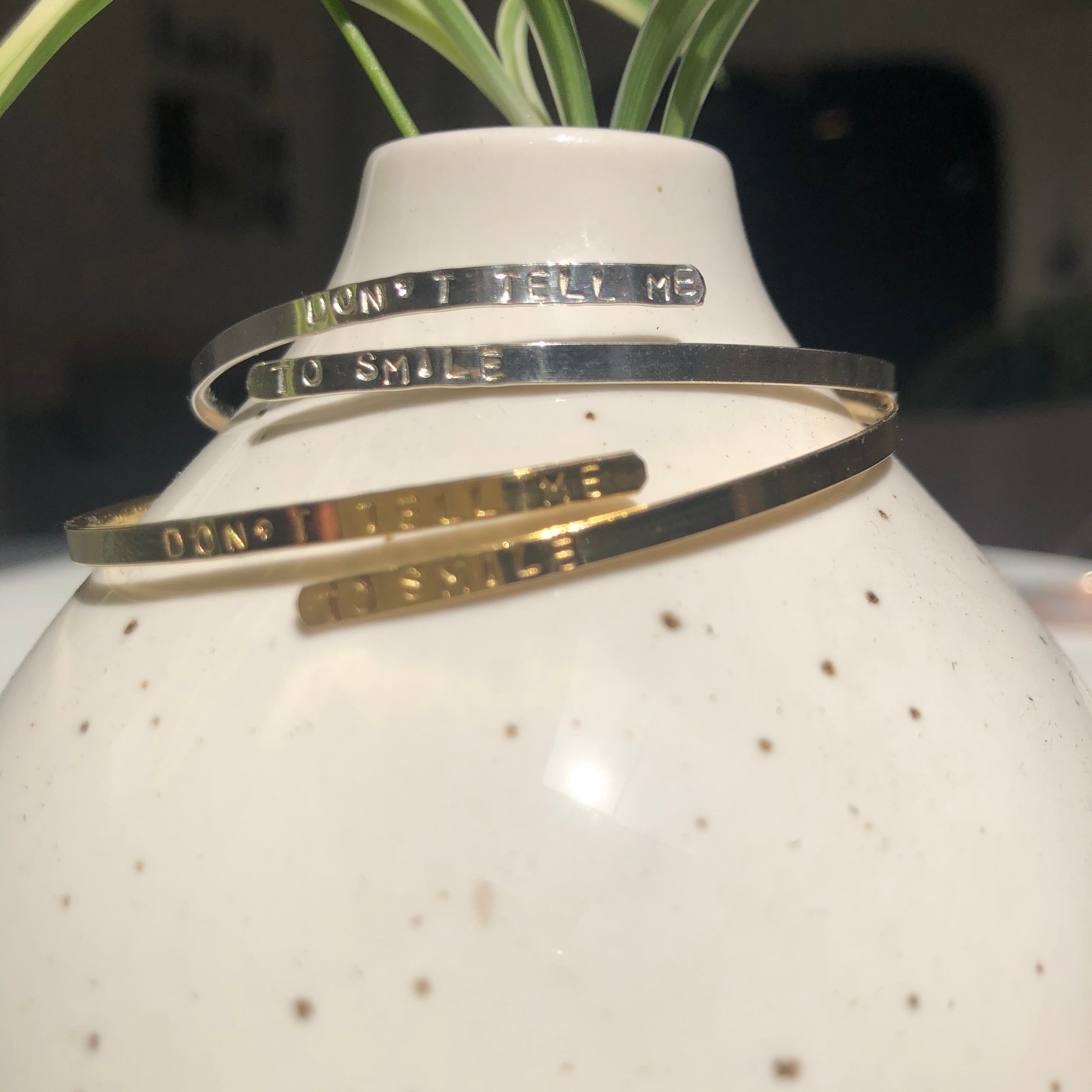 Don't Tell Me To Smile Wrap Bracelet