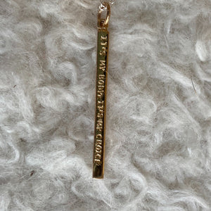 My Body My Choice Bar Necklace