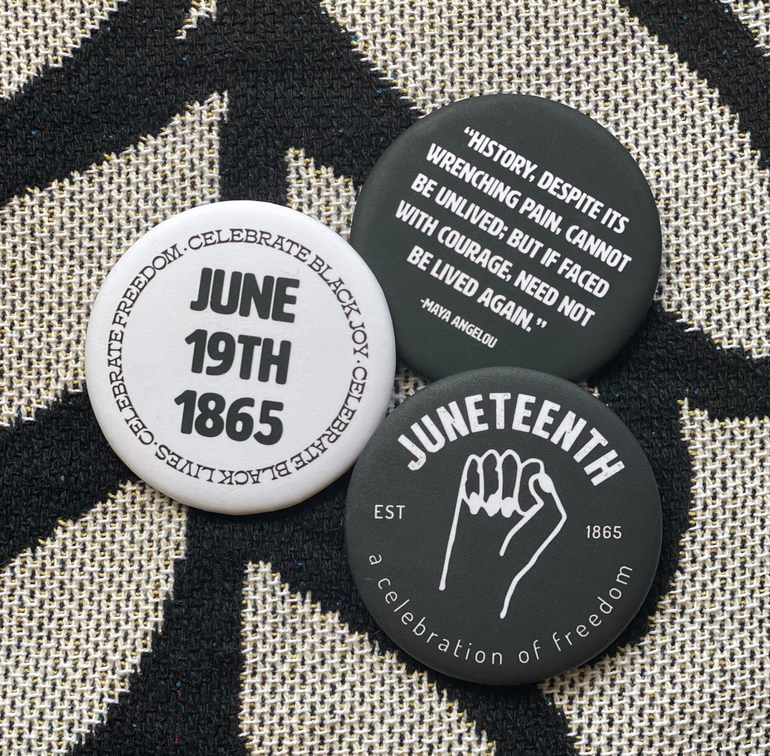 Photo of the Juneteenth Button Pack.