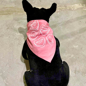 Candy Hearts Dog Bandana