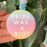 Load image into Gallery viewer, Pride Was A Riot Button
