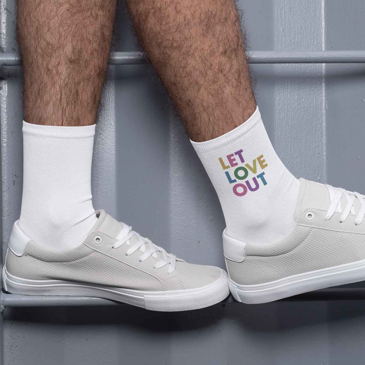 Let Love Out Crew Socks