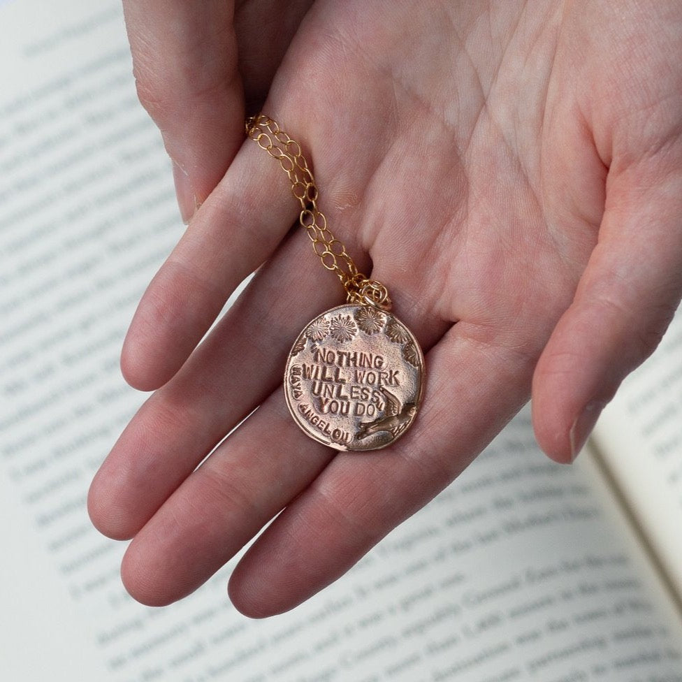 Maya Angelou Quote Necklace