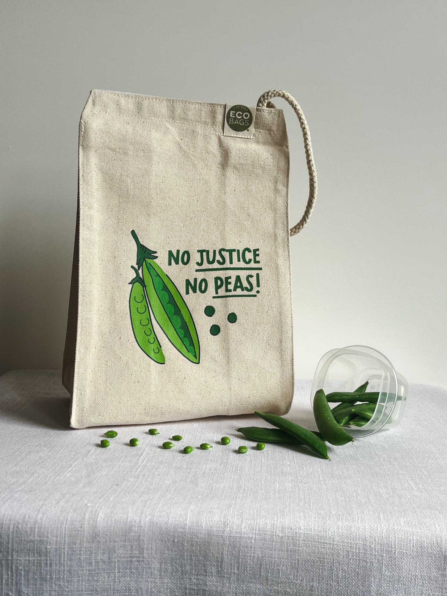 No Justice No Peas Lunch Sack