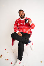 Load image into Gallery viewer, Person wearing resist ugly holiday sweater
