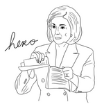 Load image into Gallery viewer, Nancy Pelosi Is A Hero Unisex Tee
