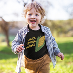 Load image into Gallery viewer, Kid wearing Shuck Gender Norms tee
