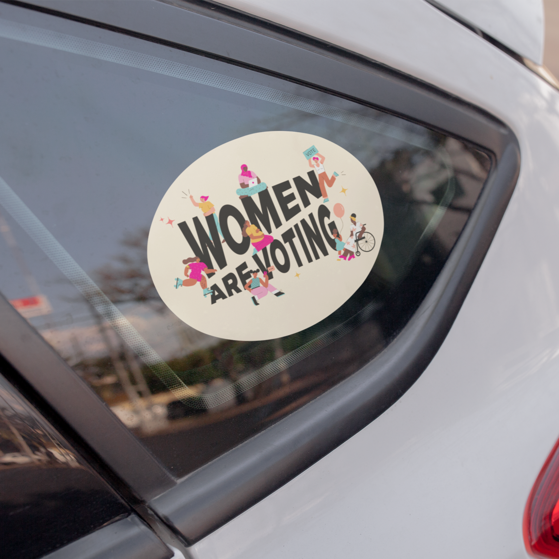 Women Are Voting Car Sticker