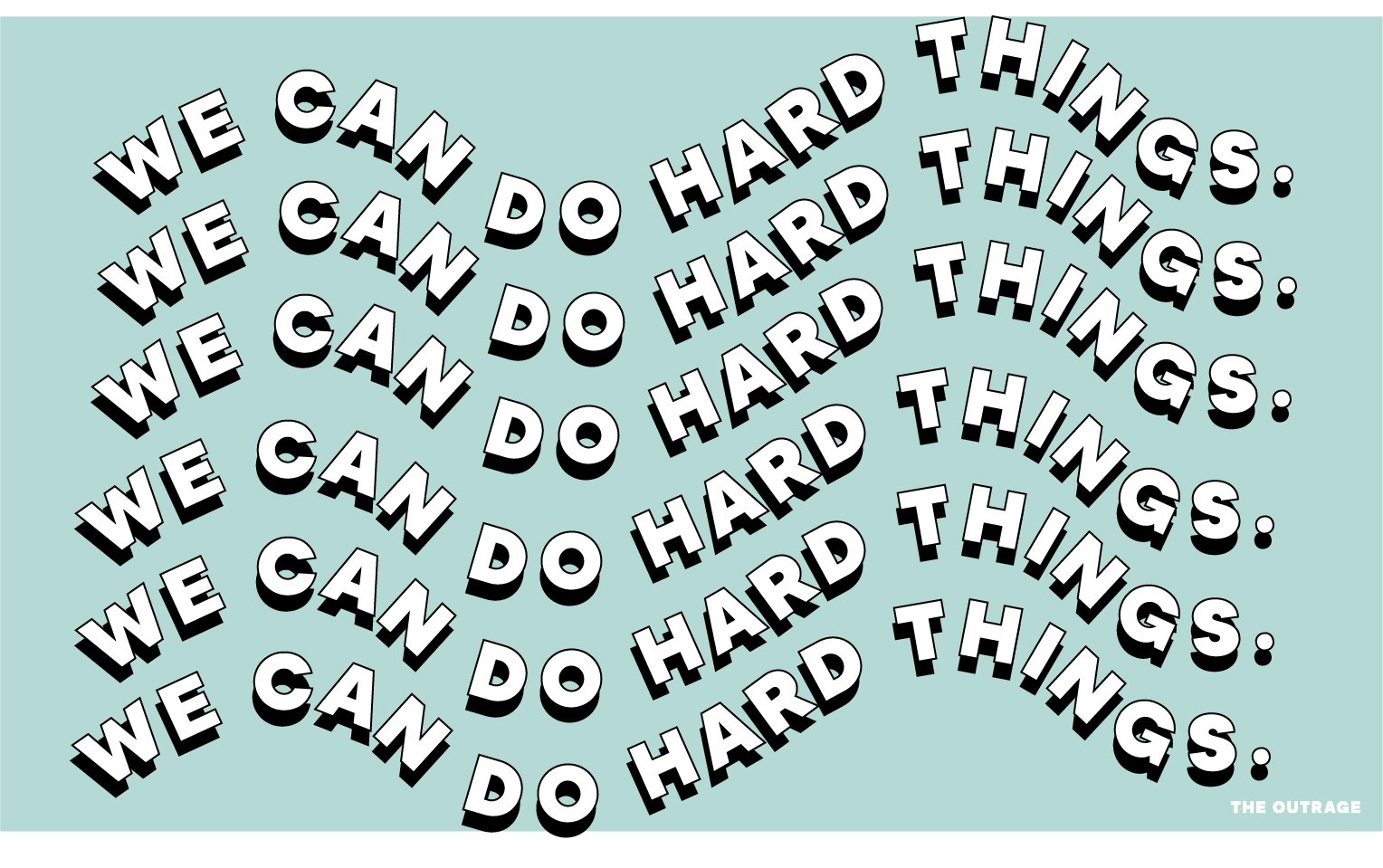 We Can Do Hard Things Postcard