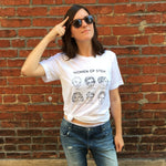 Load image into Gallery viewer, Person wearing Women of STEM t-shirt.
