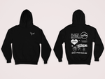 Load image into Gallery viewer, Front and back of the Black Lives Matter hoodie.
