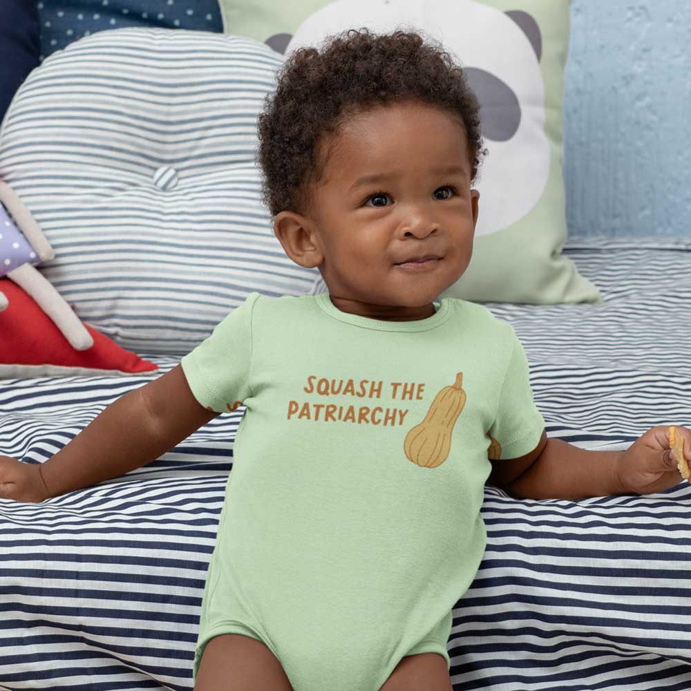 Squash The Patriarchy Onesie + Kids Tee