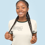 Load image into Gallery viewer, Angela Davis Quote Unisex Ringer Tee
