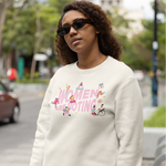 Load image into Gallery viewer, Photo of a person wearing the Women Are Voting Crewneck Sweatshirt.
