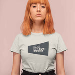 Load image into Gallery viewer, Photo of a person wearing the Bans Off Our Bodies Cream Unisex Tee.

